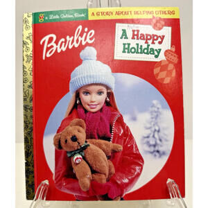 Barbie: A Happy Holiday Helping Others 2001 Little Golden Book Christmas